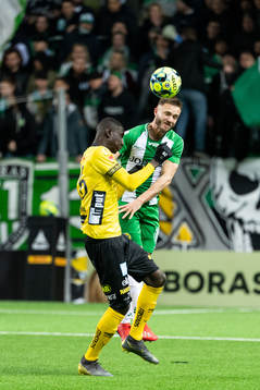 Hammarbys Mats Solheim och Elfsborgs Marokhy Ndione