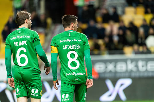 Hammarbys Darijan Bojanic och Jeppe Andersen