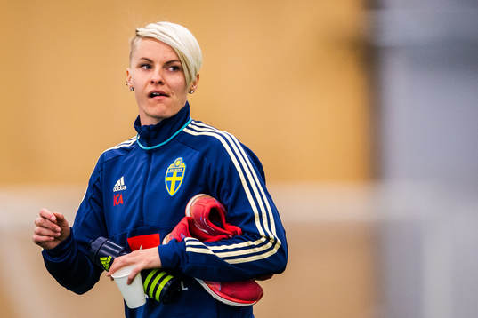Nilla Fischer of the Swedish women national football team