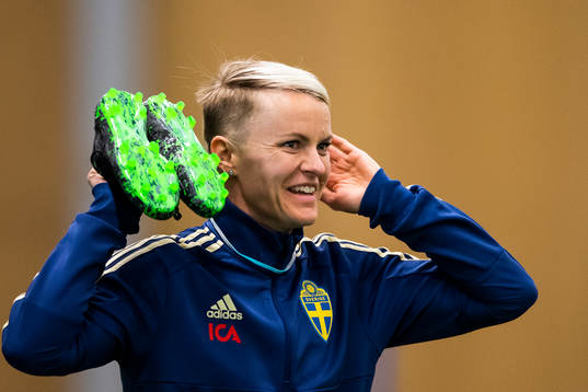 Nilla Fischer of the Swedish women national football team