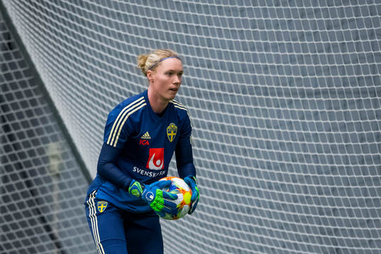 Goalkeeper Hedvig Lindahl of the Swedish women national