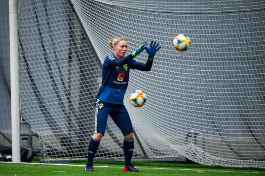 Goalkeeper Hedvig Lindahl of the Swedish women national