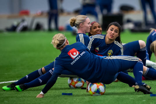 Goalkeeper Zecira Musovic of the Swedish women national
