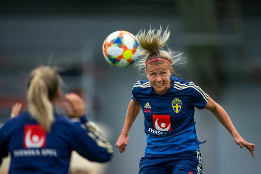 Hanna Glas of the Swedish women national football team