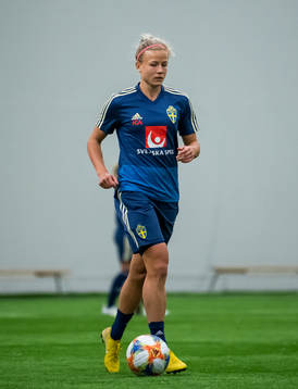 Hanna Glas of the Swedish women national football team