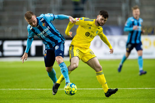 Djurgårdens Nicklas Bärkroth och Sundsvalls Jonathan