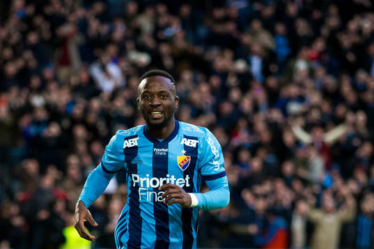 Djurgårdens Mohamed Buya Turay jublar