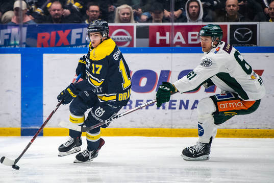 s Isac Brännström och Färjestads Johan Ryno