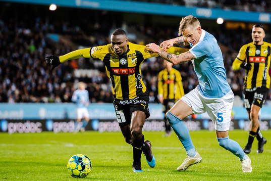 Häckens Elohor Ekpolo och Malmö FFs Sören Rieks