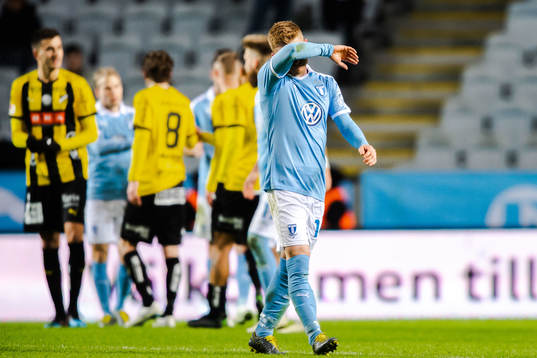 Malmö FFs Anders Christiansen deppar