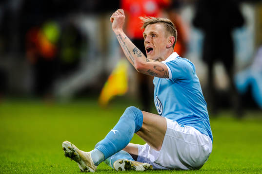 Malmö FFs Sören Rieks reagerar