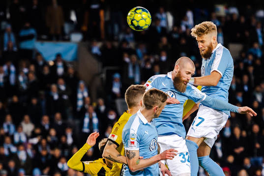 Malmö FFs Jo Inge Berget och Rasmus Bengtsson
