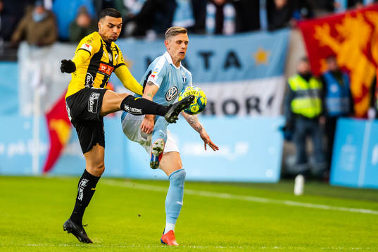 Häckens Ahmed Yasin och Malmö FFs Sören Rieks