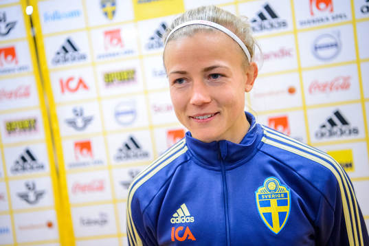 Hanna Glas of the Swedish women national football team