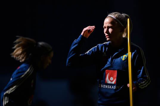 Hanna Glas of the Swedish women national football team