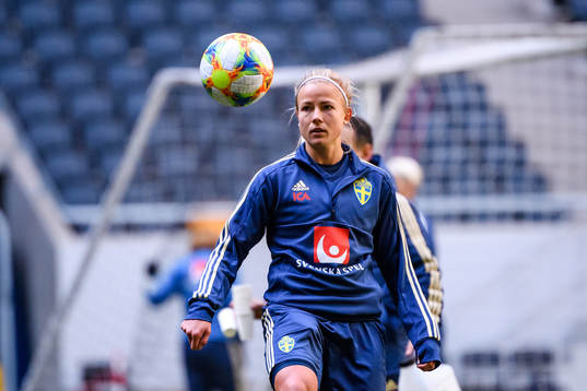 Hanna Glas of the Swedish women national football team