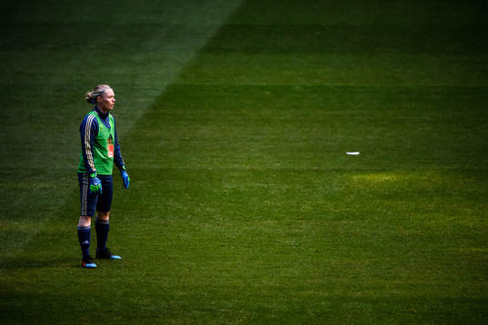 Goalkeeper Hedvig Lindahl of the Swedish women national