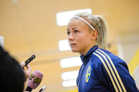 Hanna Glas of the Swedish women national football team