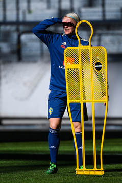 Nilla Fischer of the Swedish women national football team