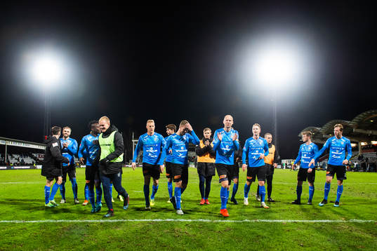 Halmstads spelare jublar