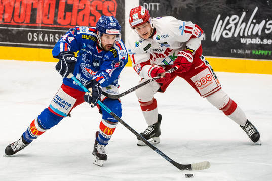 Oskarshamns Nolan Zajac och Timrås Henrik Törnqvist