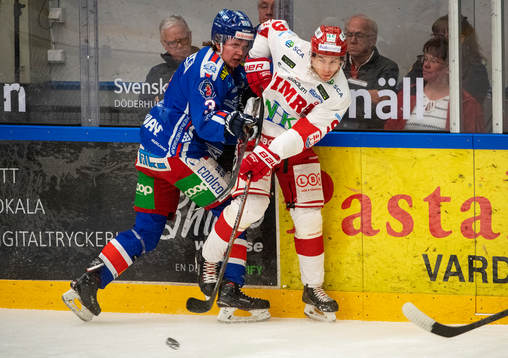 Oskarshamns Lukas Pilö och Timrås Rickard Palmberg