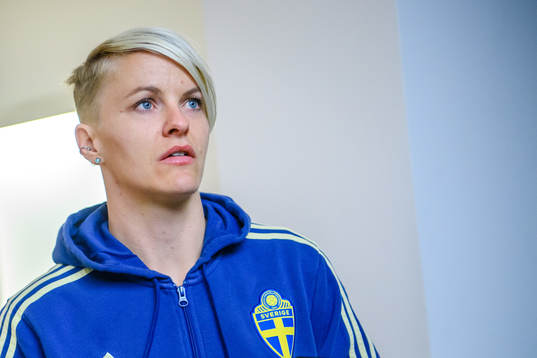 Nilla Fischer of the Swedish women national football team