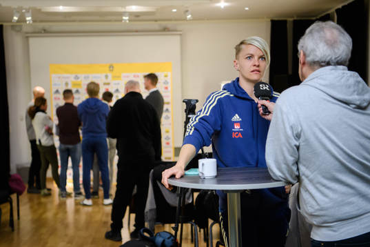 Nilla Fischer of the Swedish women national football team