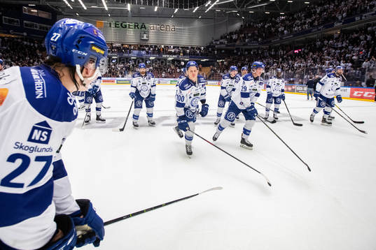 Leksands spelarna jublar