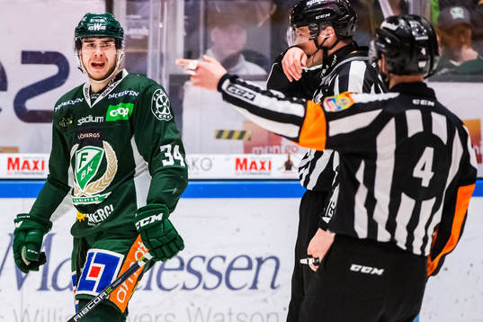 Färjestads Michael Lindqvist tilldelas en utvisning