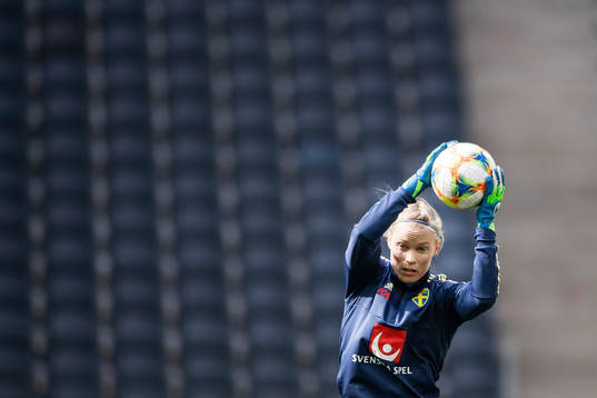 Goalkeeper Hedvig Lindahl of the Swedish women national