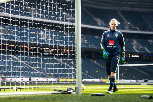 Goalkeeper Hedvig Lindahl of the Swedish women national