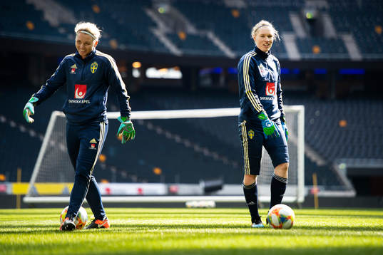 Goalkeeper Hedvig Lindahl of the Swedish women national