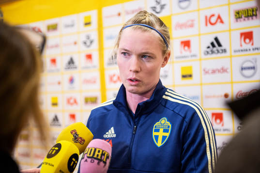 Goalkeeper Hedvig Lindahl of the Swedish women national