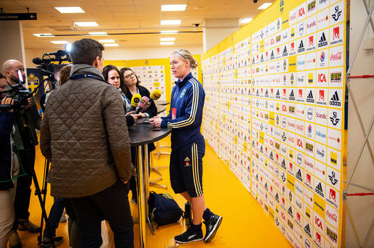 Goalkeeper Hedvig Lindahl of the Swedish women national