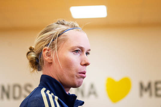 Goalkeeper Hedvig Lindahl of the Swedish women national