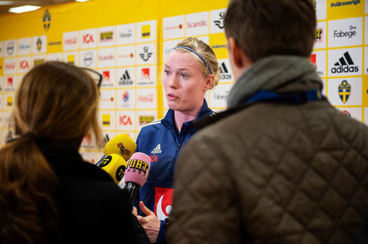Goalkeeper Hedvig Lindahl of the Swedish women national