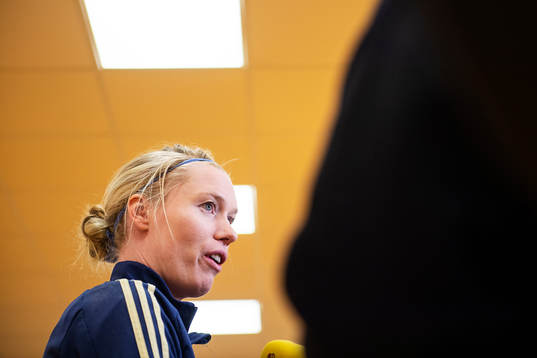 Goalkeeper Hedvig Lindahl of the Swedish women national