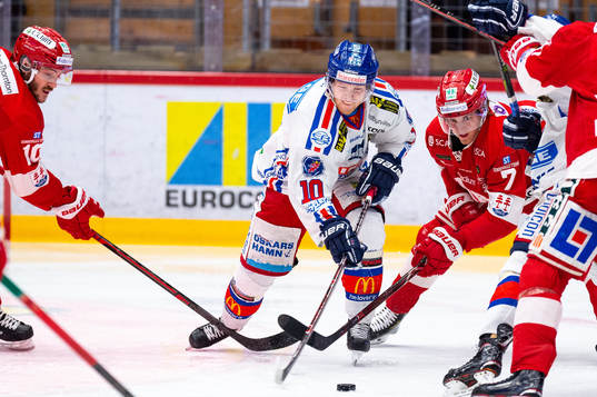 Oskarshamns Nicklas Heinerö och Timrås Marcus Hardegård