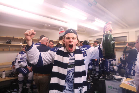 Leksands Marcus Karlberg jublar