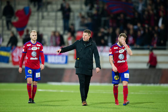 Östers tränare Christian Järdler och Stefan Karlsson