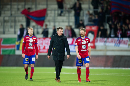 Östers tränare Christian Järdler och Stefan Karlsson