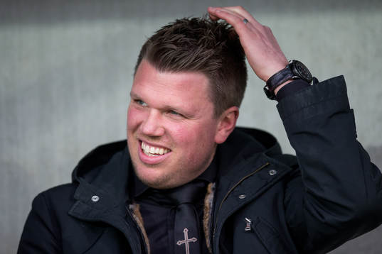 Östers tränare Christian Järdler innan fotbollsmatchen i