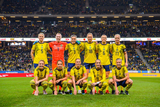 The Starting eleven of Sweden
