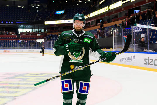 Färjestads Alexander Johansson jublar