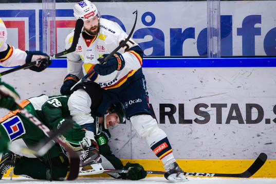 Färjestads Linus Johansson och Djurgårdens Dick Axelsson
