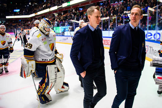 Djurgårdens målvakt Adam Reideborn, tränare Robert