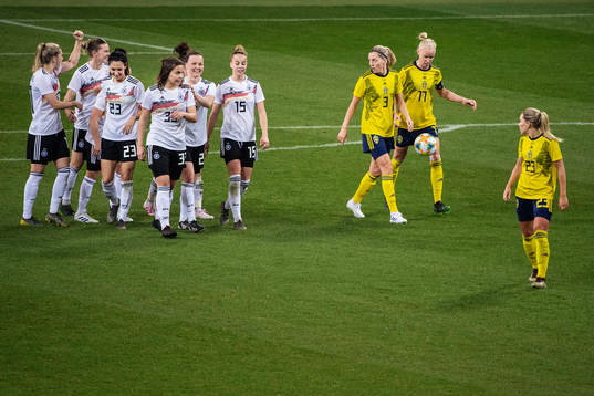 Linda Sembrant, Caroline Seger and Elin Rubensson of Sweden