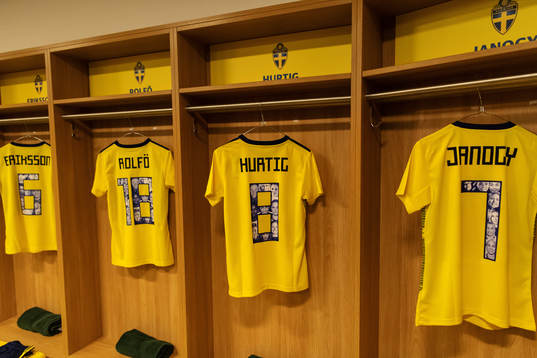 Jerseys of Magdalena Eriksson, Madelen Janogy, Lina Hurtig