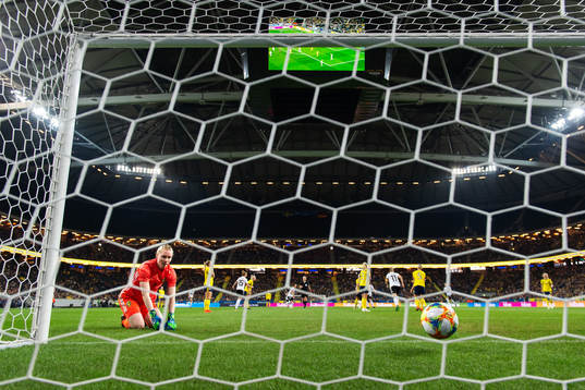 Goalkeeper Hedvig Lindahl of Sweden looks dejected